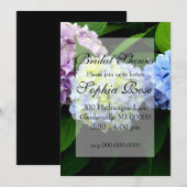 エレガントなアジサイの花のウェディング 招待状 (正面/裏面)