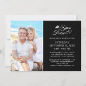 エレガントなアニバーサリー ハート YEARS INTO FOREVER フォト 招待状 (裏面)