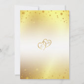 エレガントなアニバーサリー # 年数 INTO FOREVER ゴールド 招待状 (裏面)