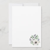 エレガントなアネモネとネイビーのウィンターベリーのウェディング 招待状 (裏面)