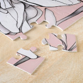 エレガントなアネモネの花 ジグソーパズル (側面)