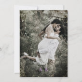 エレガントなアフリカンビオレット Save The Date ウェディング 招待状 (裏面)