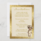 エレガントなアフリカ系アメリカ人 エスニック ベビーシャワー 招待状 (裏面)