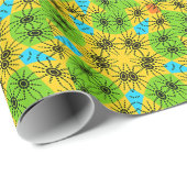 エレガントなアフリカ風のスパイダートラディショナルモチーフ ラッピングペーパー (ロールコーナー)