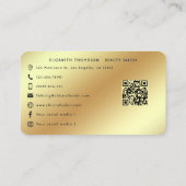 エレガントなアフロ グラム メラニン chic ヘア＆ネイル サロン 名刺 (裏面)