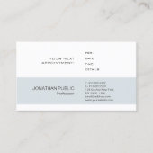 エレガントなアポイントメントのメモのお洒落で明白なトレンディー 予約カード (正面)