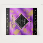 エレガントなアメシスト6周年結婚記念日 タペストリー (正面(横))