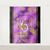 エレガントなアメシスト 結婚6周年記念日 タペストリー (正面)