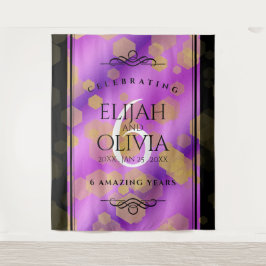 エレガントなアメシスト 結婚6周年記念日 タペストリー