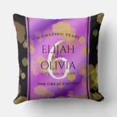 エレガントなアメシスト 6周年結婚記念日 クッション (裏面)