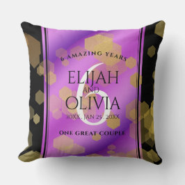 エレガントなアメシスト 6周年結婚記念日 クッション