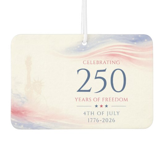 エレガントなアメリカ独立250周年記念日 7月4日 カーエアーフレッシュナー (正面)