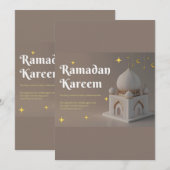 エレガントなアラビア書道 ラマダーンの願い 招待状 (正面/裏面)