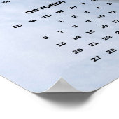 エレガントなアラビア白馬のスノー2024カレンダー ポスター (角)