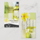 エレガントなアロマセラピーのスパのスキンケアのマッサージのサロン 予約カード (正面/裏面)