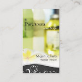 エレガントなアロマセラピーのスパのスキンケアのマッサージのサロン 予約カード (正面)