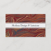 エレガントなアンティークのマーブル紙バーガンディおよび金ゴールド 名刺 (裏面)