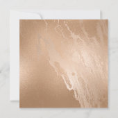エレガントなアンティークゴールドマーブルモダンウェディング 招待状 (裏面)