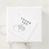 エレガントなアンパサンドの感謝を込めたウェディング フェイバータグ (インサイチュ)