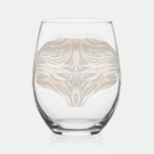 エレガントなアンパサンドパール＆プロセッコ ブライダルシャワー ステムなしワイングラス (左)