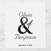 エレガントなアンパサンド フード＆ビベレッジラベルセット ワインラベル (シングルラベル)