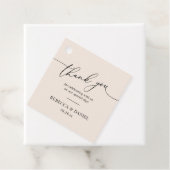 エレガントなアースカラーのボヘミアンブルーの結婚式のお礼 フェイバータグ (インサイチュ)