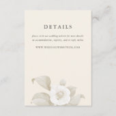 エレガントなアースカラーの花のクリーム色の結婚式の詳細 エンクロージャーカード (正面)