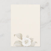 エレガントなアースカラーの花のクリーム色の結婚式の詳細 エンクロージャーカード (裏面)