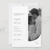 エレガントなアーチの写真付き結婚式招待状テンプレート 招待状 (正面)