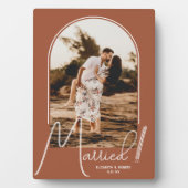 エレガントなアーチテラコッタウェディングフォト フォトプラーク (正面)