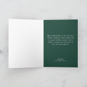 エレガントなアーチファミリー写真クリスマスフォールド シーズンカード (内部)