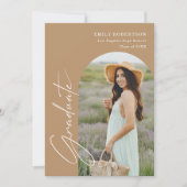 エレガントなアーチ写真 卒業式招待状 招待状 (正面)