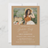 エレガントなアーチ写真 卒業式招待状 招待状 (裏面)