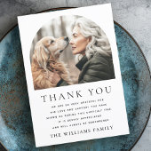 エレガントなアーチ写真 葬儀 お悔やみ サンキューカード