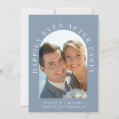 エレガントなアーチ写真QRコード結婚式の披露宴 招待状 (正面)