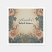 エレガントなアーチ アートヌーボー ブライダルシャワー スタンダードカクテルナプキン (正面)