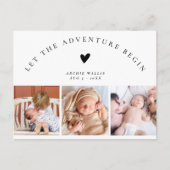 エレガントなアーチ ミニマル フォトコラージュ ベビーシャワー ポストカード (正面)