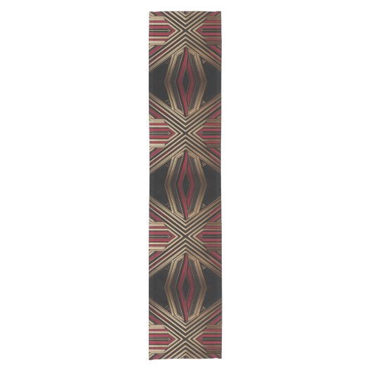 エレガントなアートデコのウェディングテーブルランナー ショートテーブルランナー (正面)