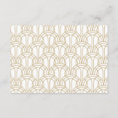 エレガントなアートデコのギャツビー1920年代の結婚式の詳細 エンクロージャーカード (裏面)