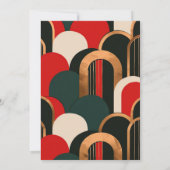 エレガントなアートデコの退職パーティーまたはディナー 招待状 (裏面)