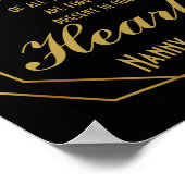 エレガントなアートデコスタイルのゴールドカット　愛する記憶に ポスター (角)