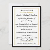 エレガントなアートデコ風50周年招待状 招待状 (裏面)