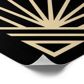 エレガントなアートデコ50歳の誕生日 ポスター (角)