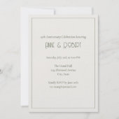 エレガントなアートデコ・アニバーサリー 招待状 (正面)