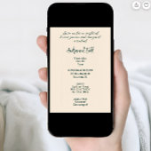 エレガントなアート水彩ハロウィンパーティー 招待状