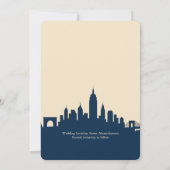 エレガントなアーバンチックスカイラインの目的地ウェディング 招待状 (裏面)