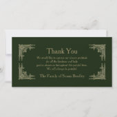 エレガントなアールデコのヴィンテージ2の悔やみや弔慰は感謝していしています サンキューカード (正面)