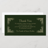 エレガントなアールデコのヴィンテージ2の悔やみや弔慰は感謝していしています サンキューカード (正面/裏面)