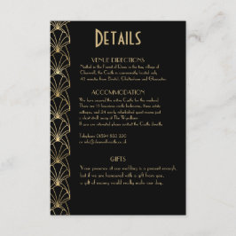 エレガントなアールデコスタイルのグレートギャツビーのディテール エンクロージャーカード