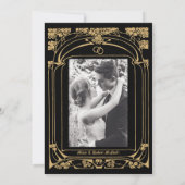 エレガントなアールヌーボー結婚記念日 招待状 (裏面)